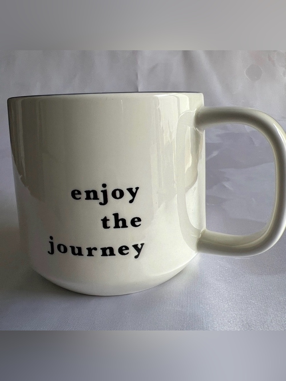 THRESHOLD White 'enjoy the journey' Ceramic Mug
